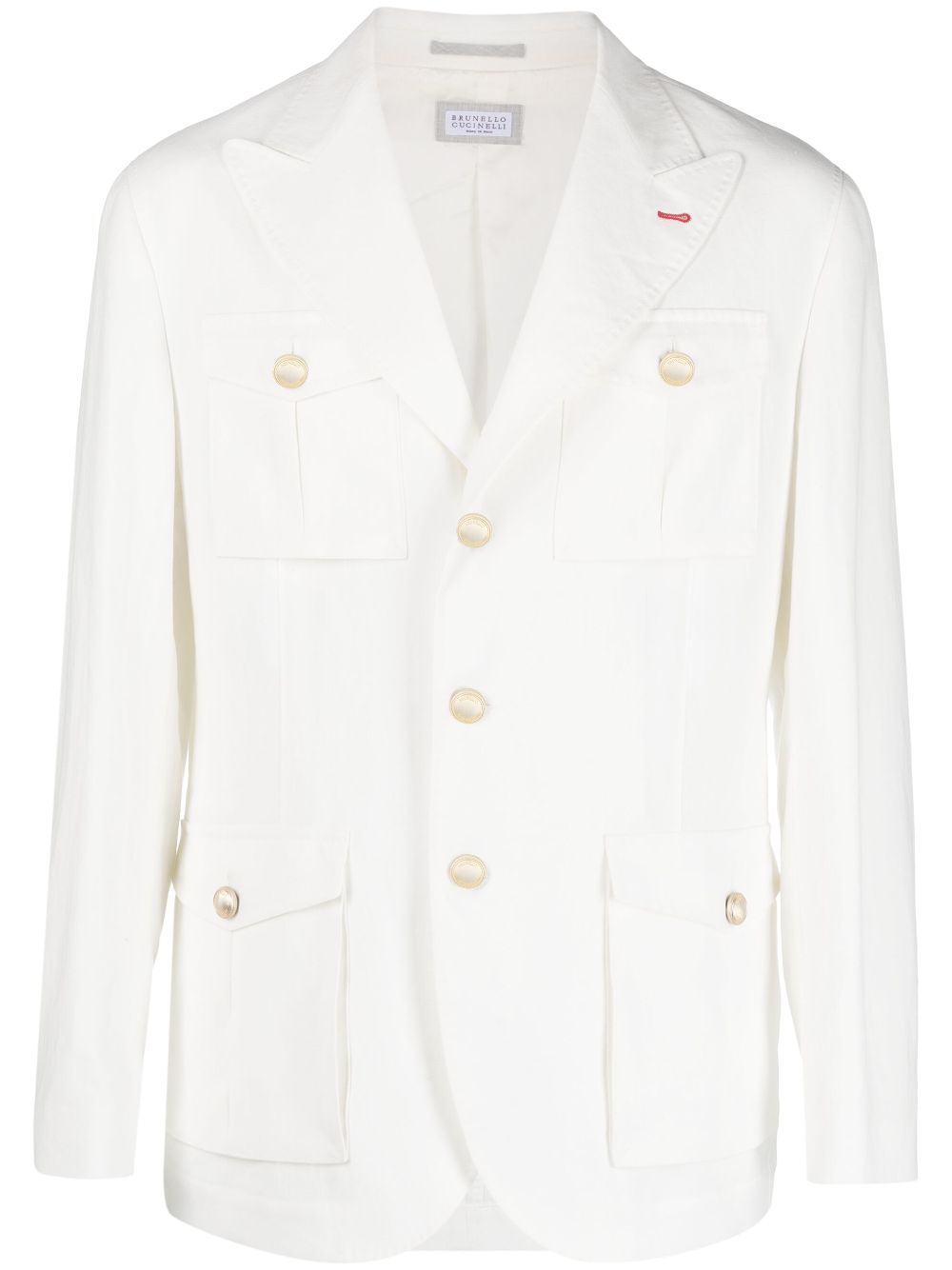 Pockets linen jacket - White