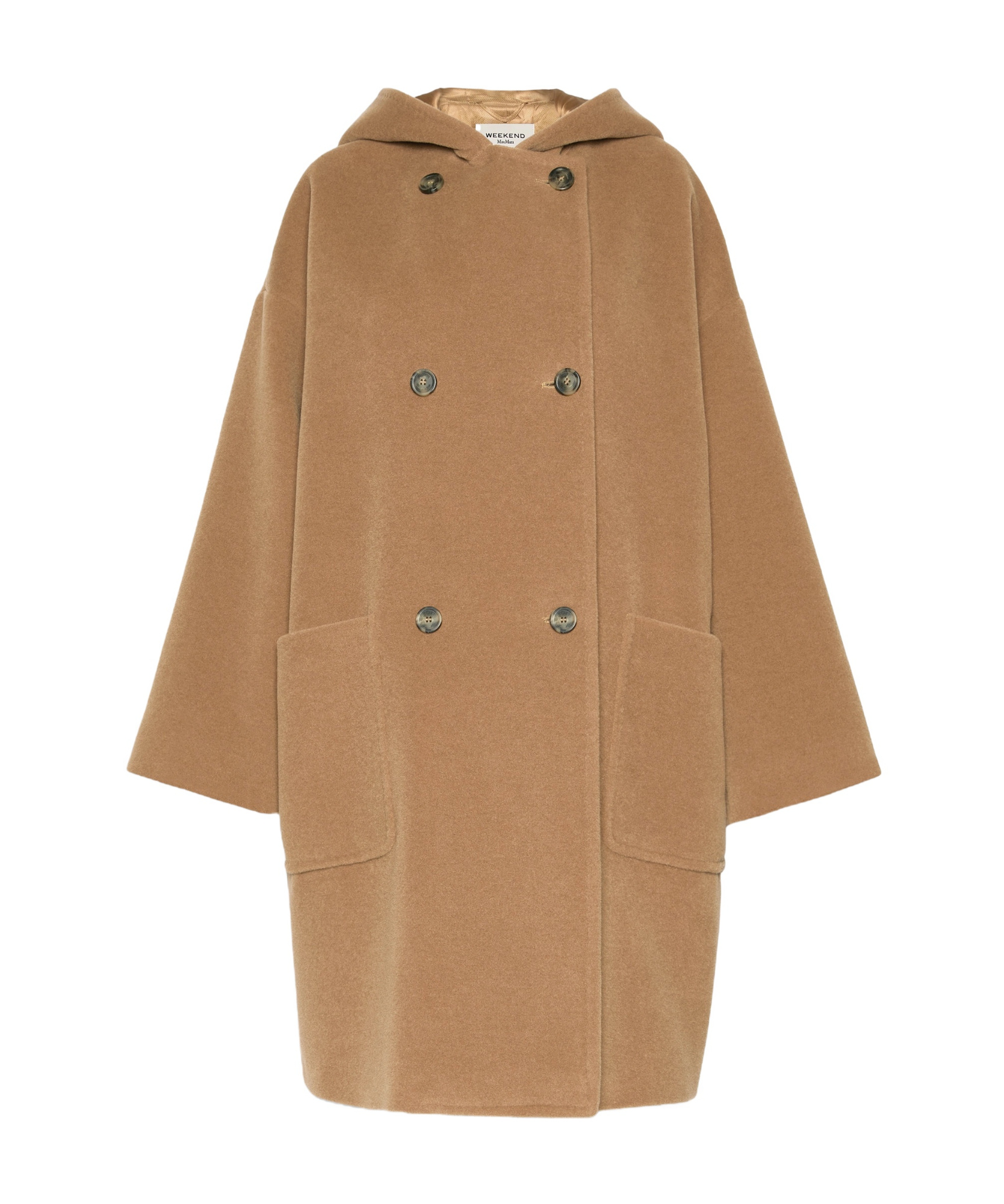 Wool and alpaca beaver cloth coat