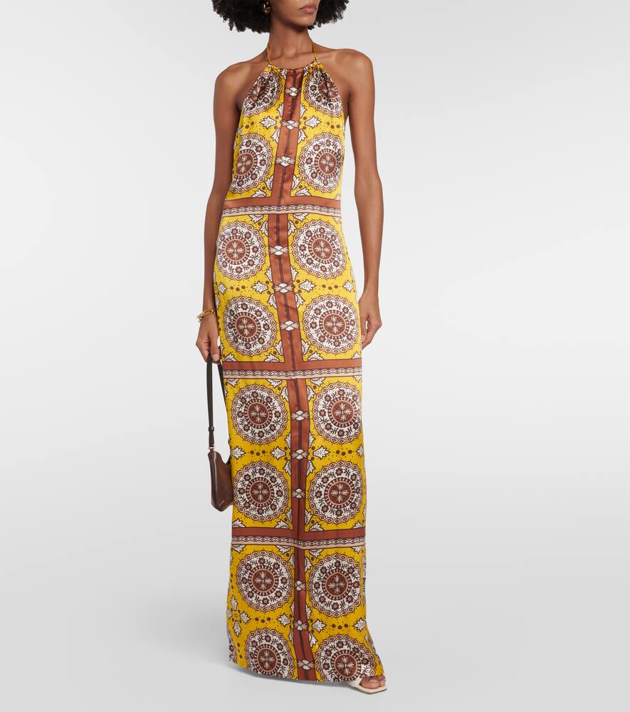 Rigel printed silk maxi dress
