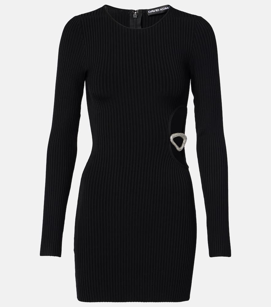 Embellished cutout minidress