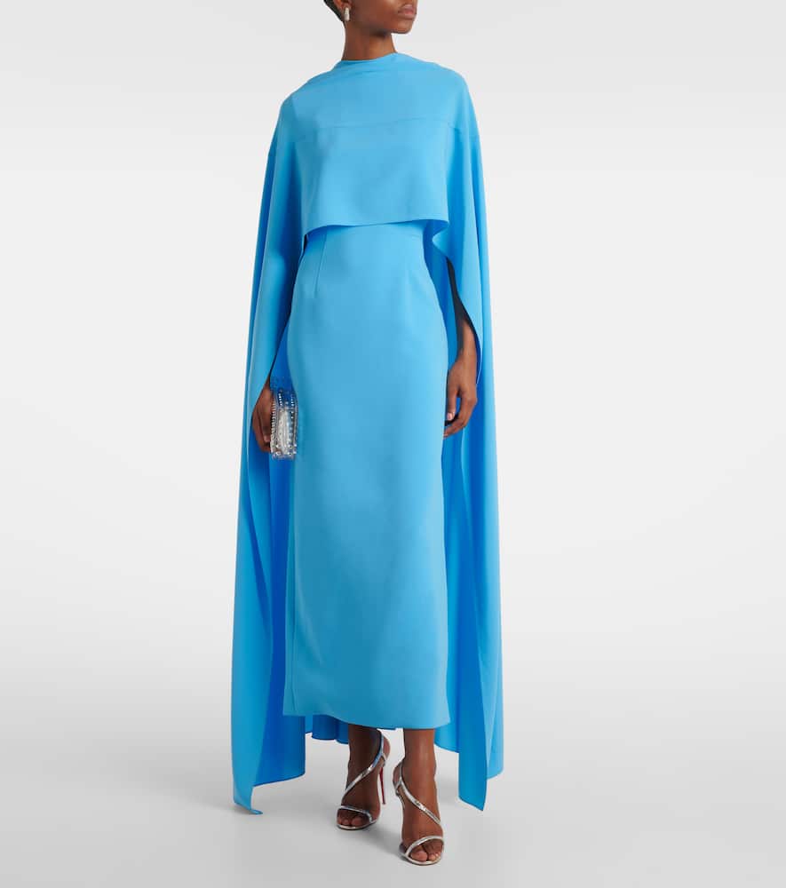 Elina caped midi dress