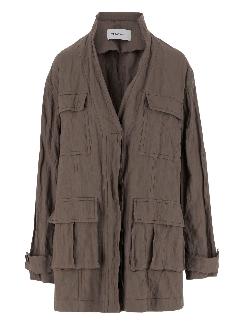 Cotton Ruched Effect Jacket