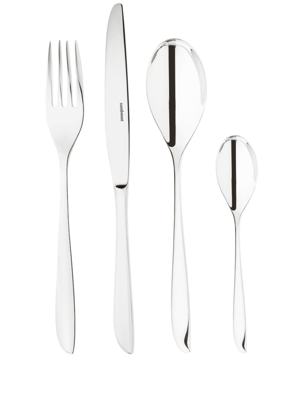 Leaf stainless-steel cutlery (set of 24) - Silver