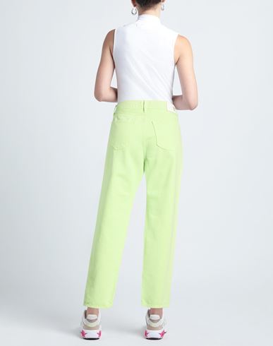 Woman Pants Lime green Size 25 Cotton