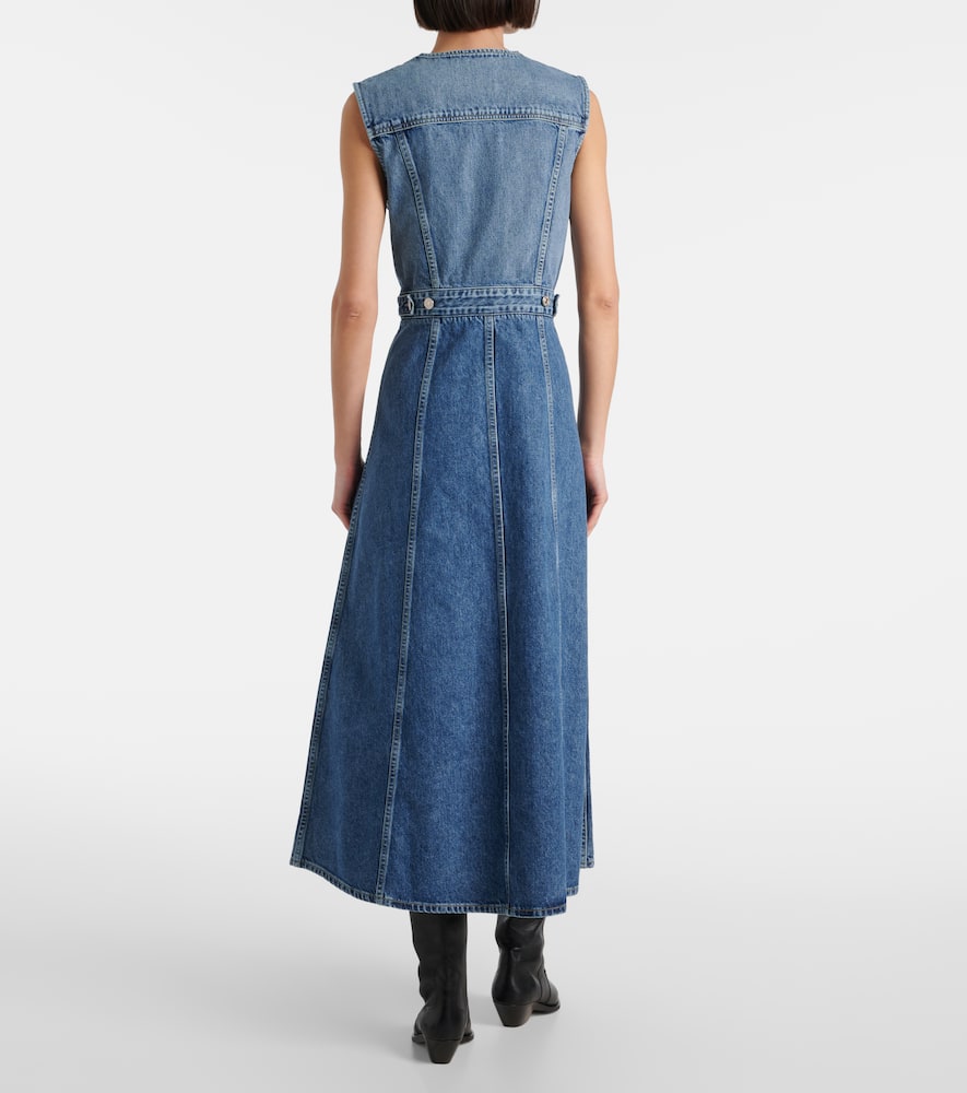 Idalene denim midi dress