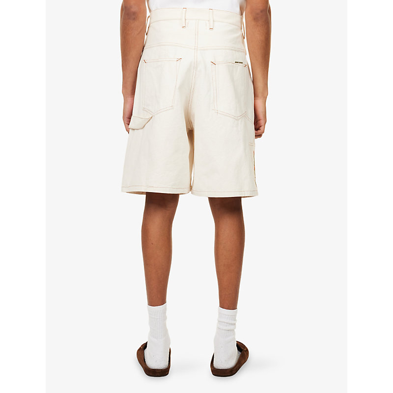 Mens Lush Carpenter Pleated Cotton Shorts