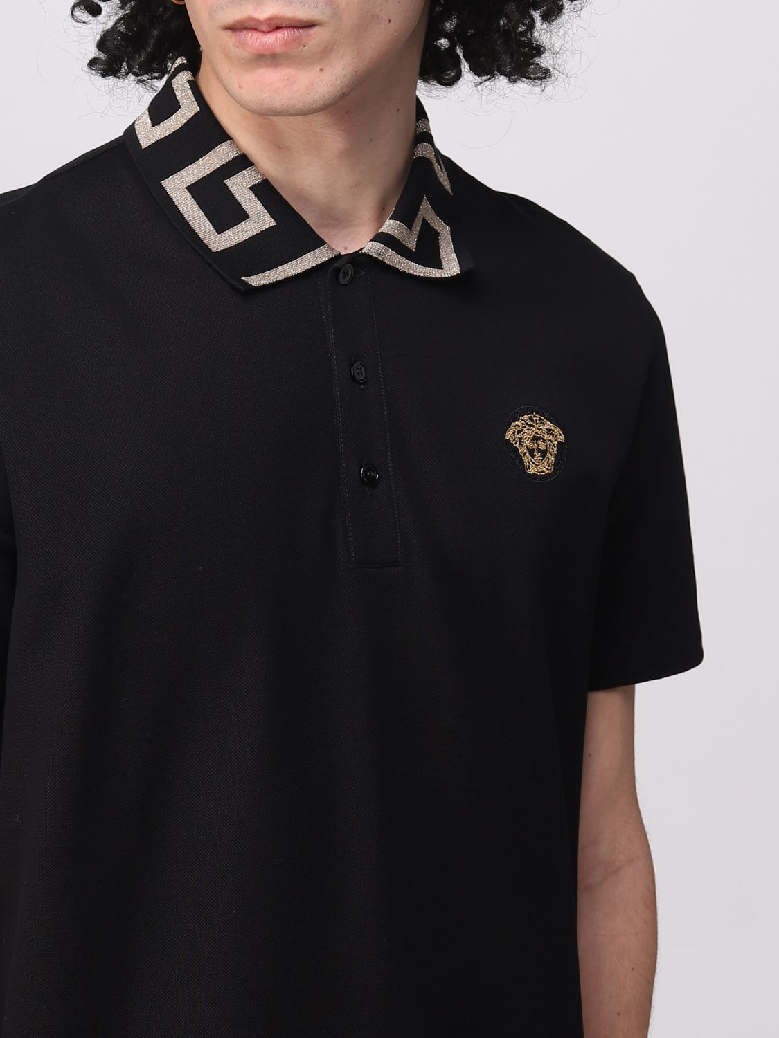 Polo Shirt Men color Black