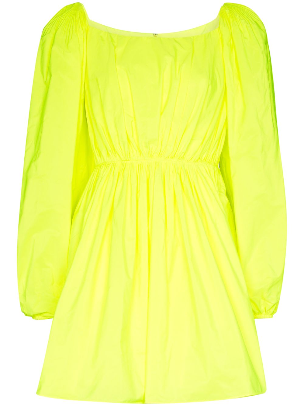 Puff sleeve mini dress - Yellow