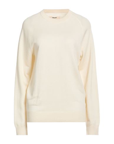 Woman Sweater Cream Size XL Cotton, Silk, Cashmere