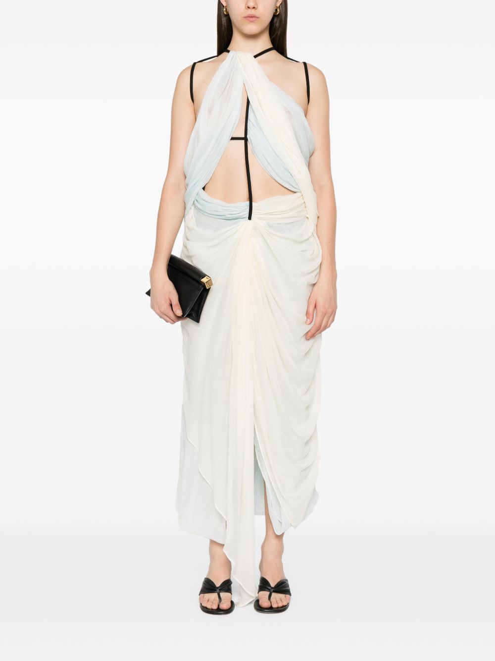 Christopher Esber cut-out midi dress - White