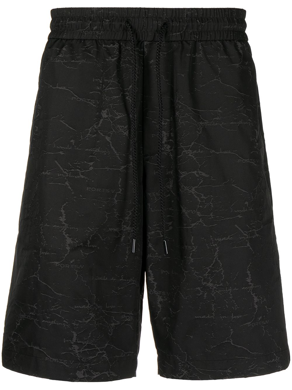 All-over logo print shorts - Black
