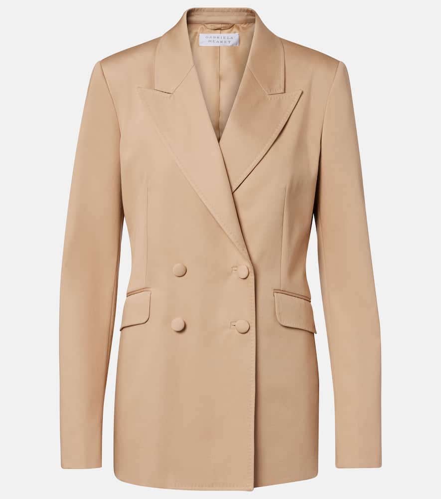 Angela double-breasted cotton blazer