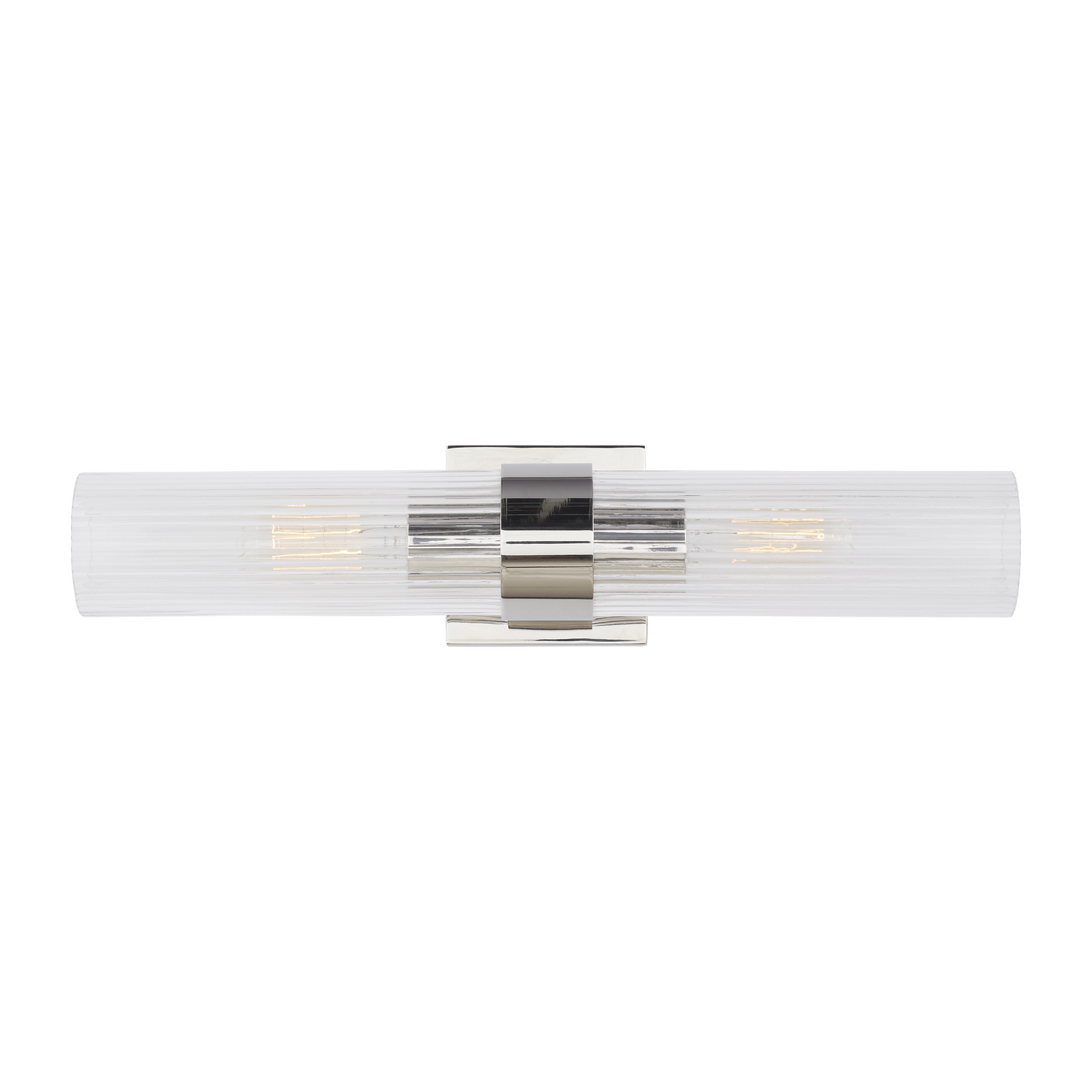 Visual Comfort Studio Geneva 2-Light Bathroom Vanity Light in Polished Nickel by Chapman & Myer
