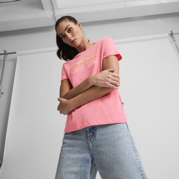 PUMA Novelty Fade Out Women's T-Shirt in Pink