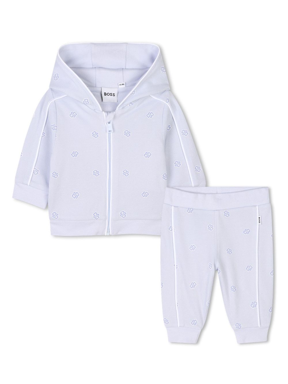Monogram-pattern tracksuit set - Blue