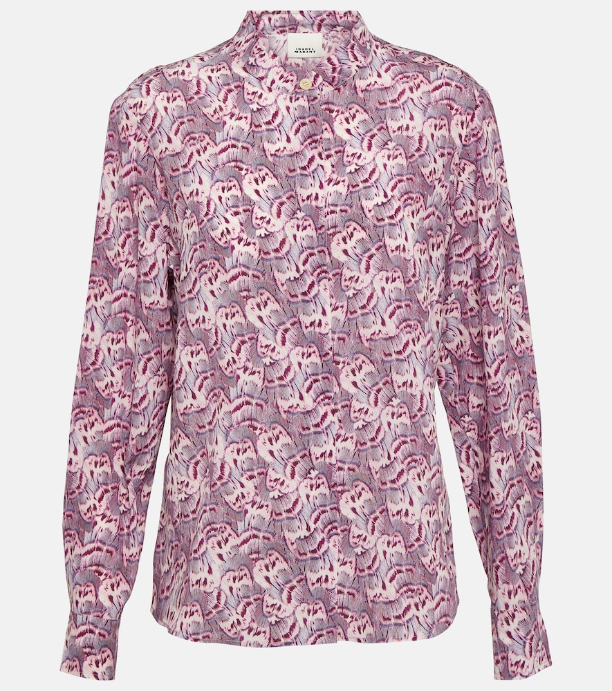 Ilda printed silk-blend blouse