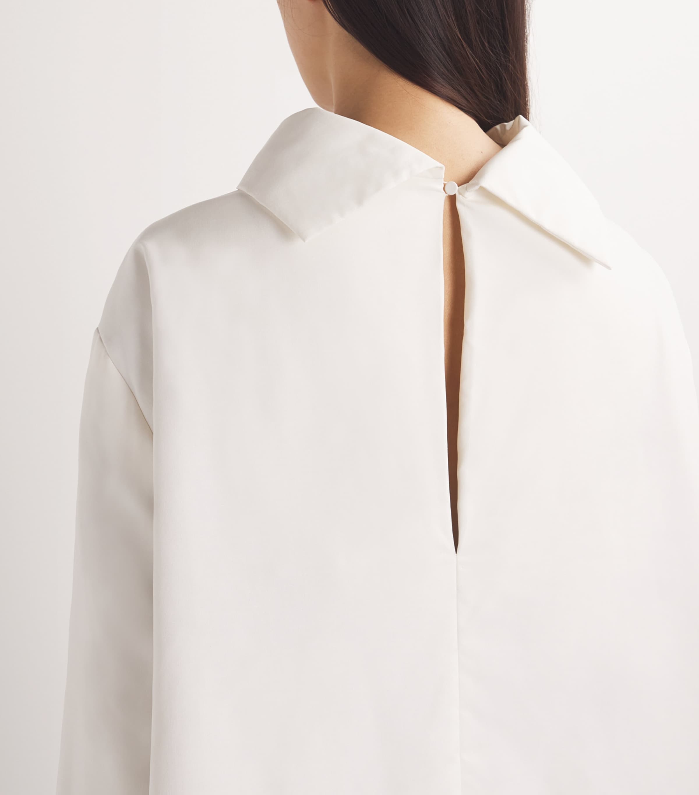 Silk Scarf-Detail Blouse