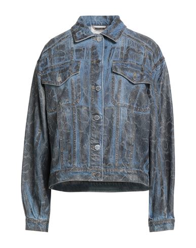 Woman Denim outerwear Blue Size 2 Cotton