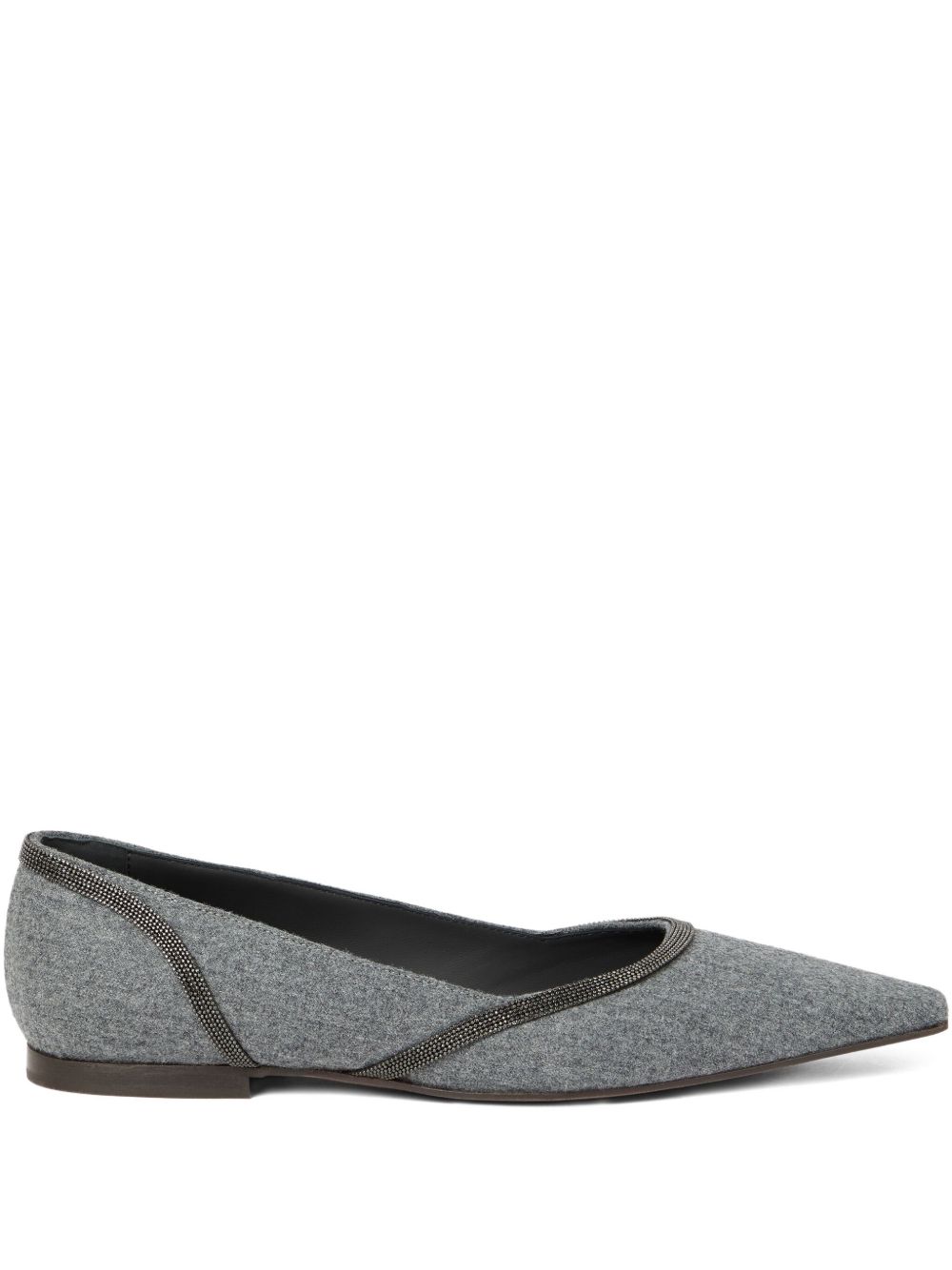 Flannel ballet flats - Grey