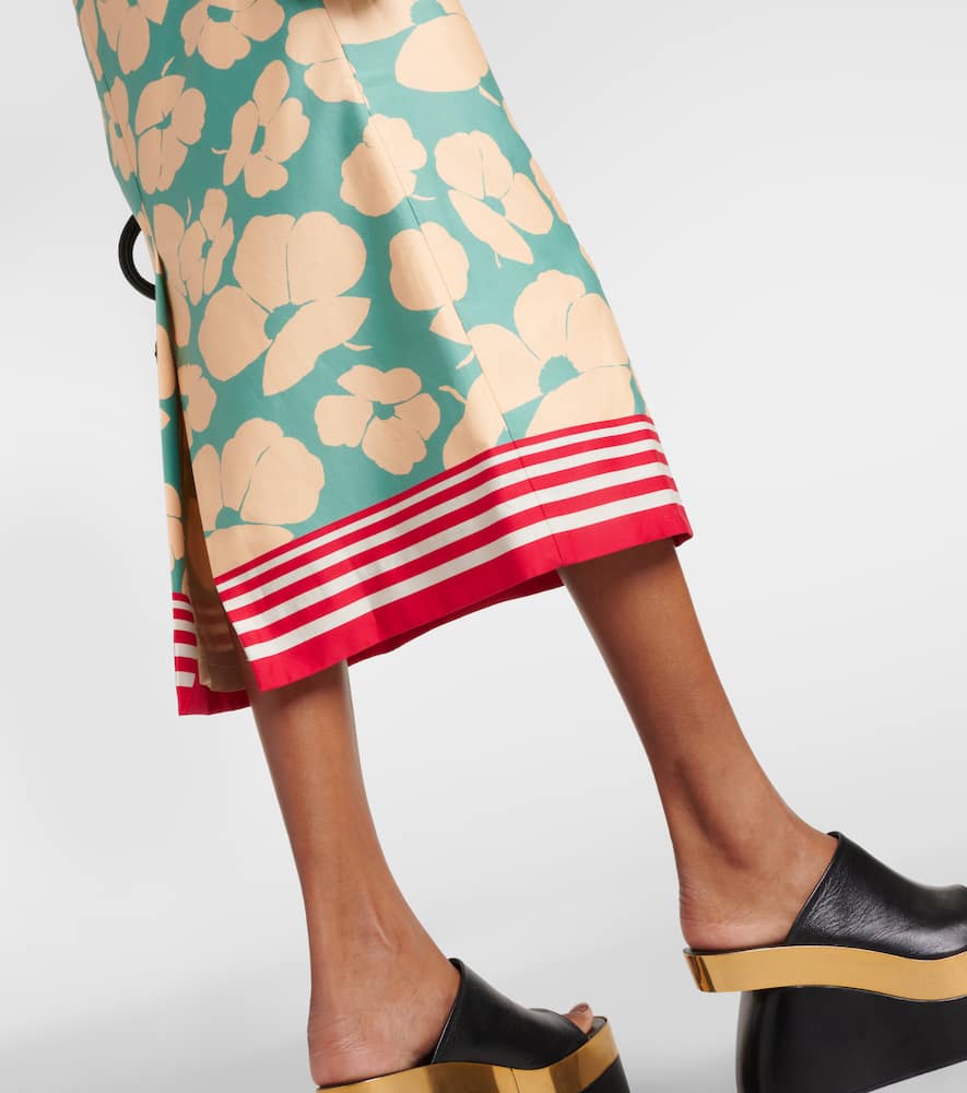 Floral satin midi dress