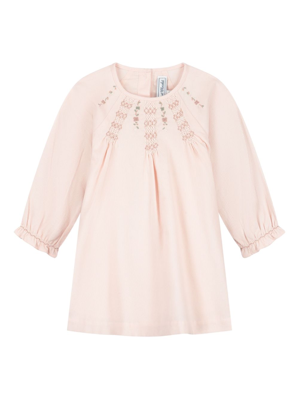 Floral-embroidered dress - Pink