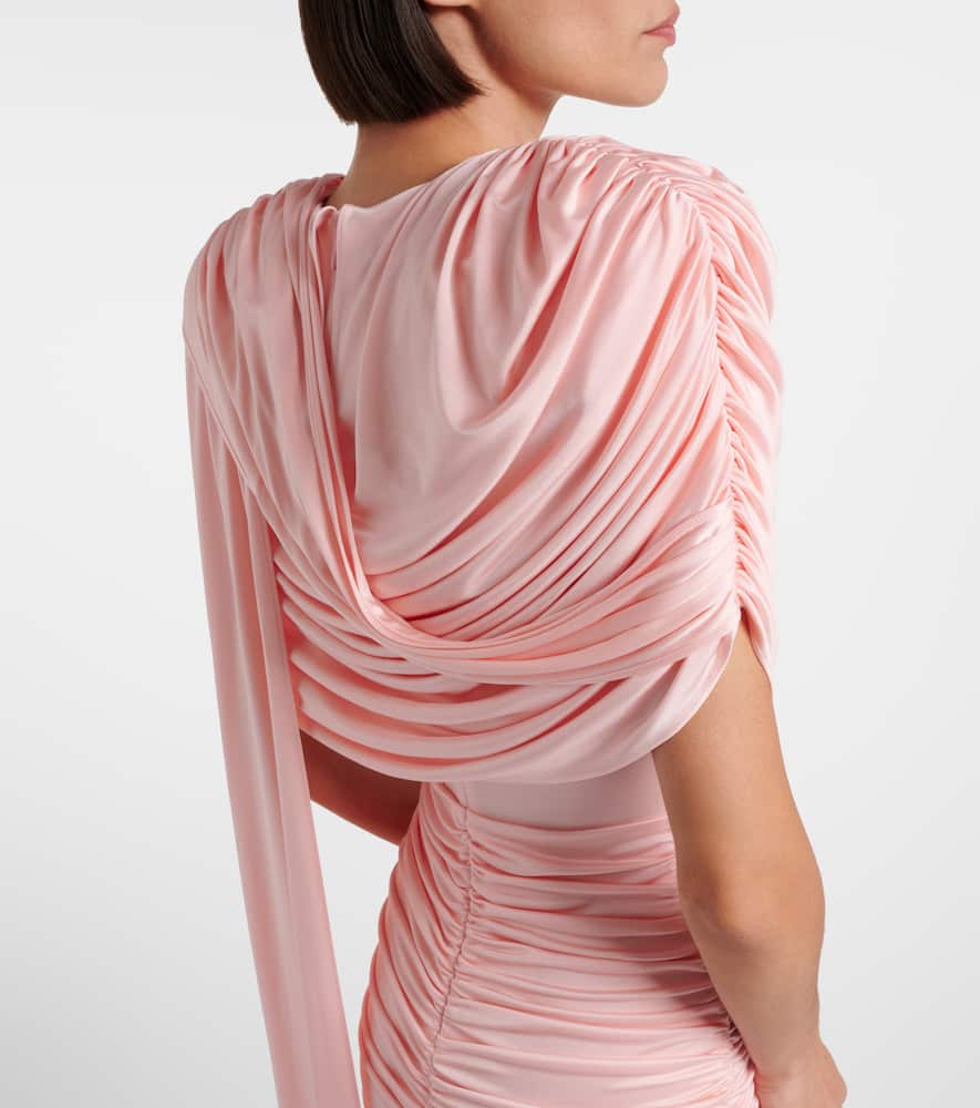 Khara draped gathered minidress