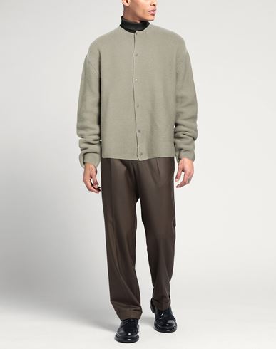 Man Cardigan Sage green Size L Virgin Wool