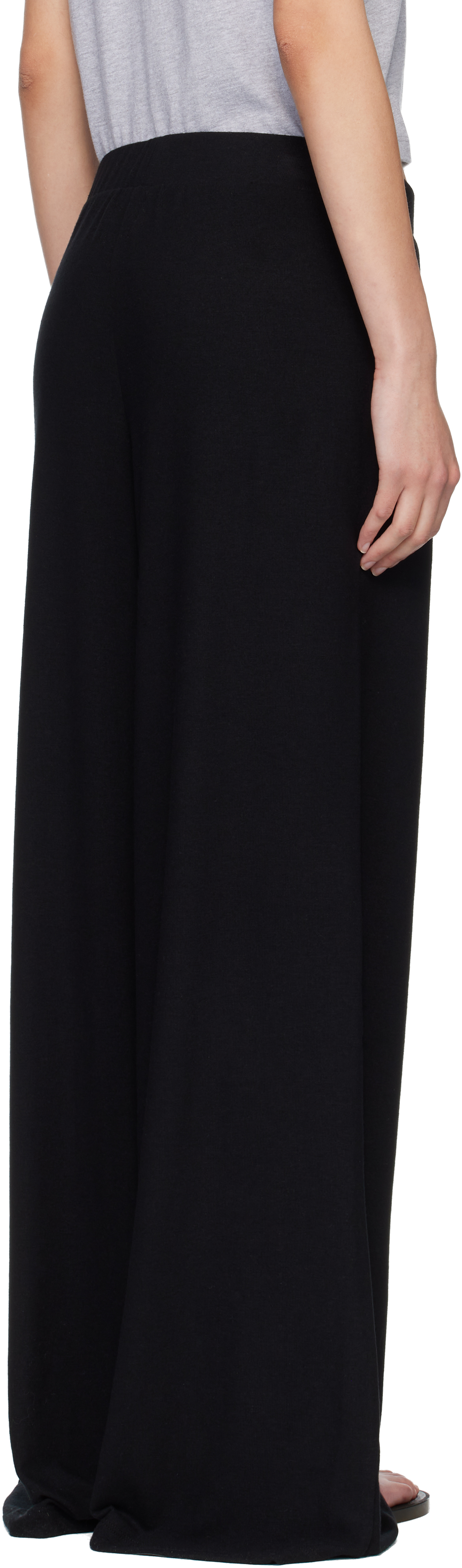 Black Lauren Pleated Pocket Trousers