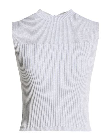 Woman Top Light grey Size 6 Cotton, Viscose, Metallic fiber