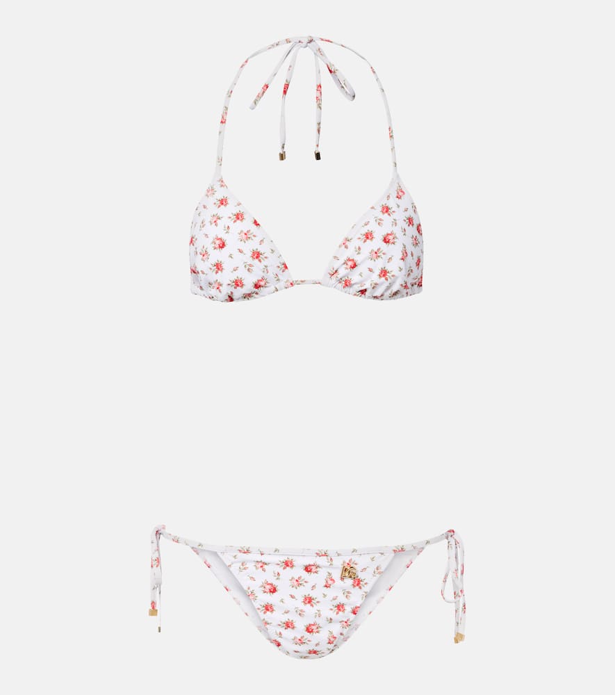 Floral triangle bikini