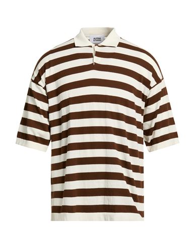 Man Sweater Brown Size 42 Cotton