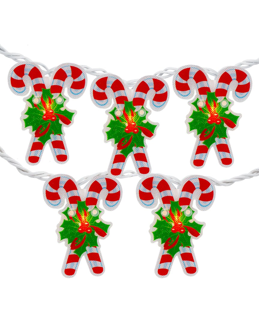 Dnu Unprofitable Northlight 10-Count Candy Cane Christmas Light Set - 6Ft White Wire