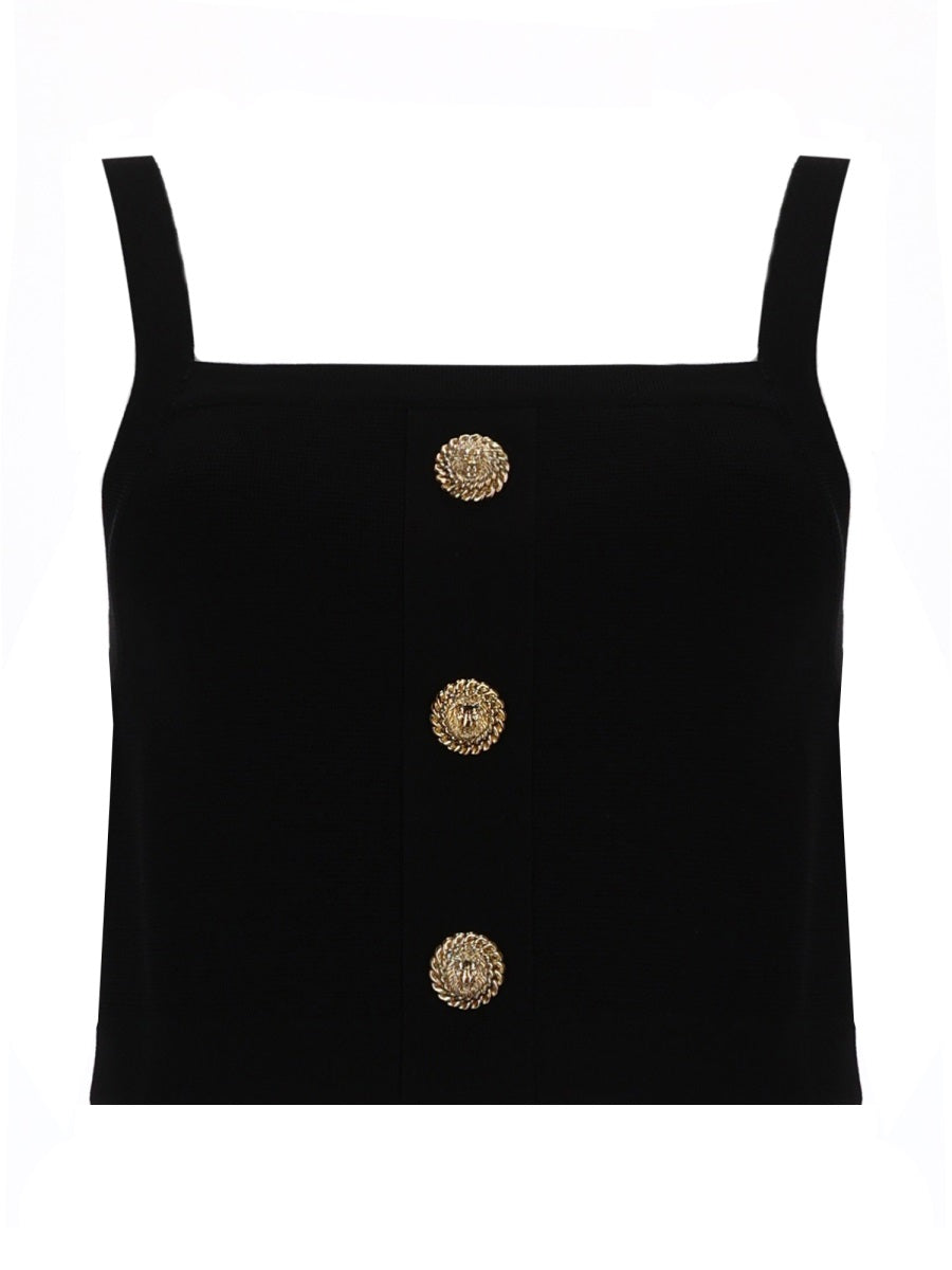 Knit Bralette Top with Buttons