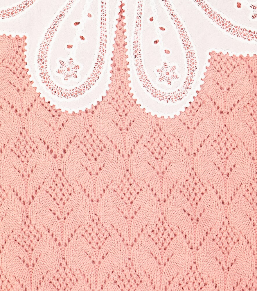 Openwork sweater