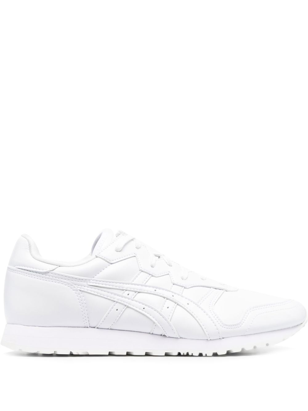 Low-top panelled-design sneakers - White