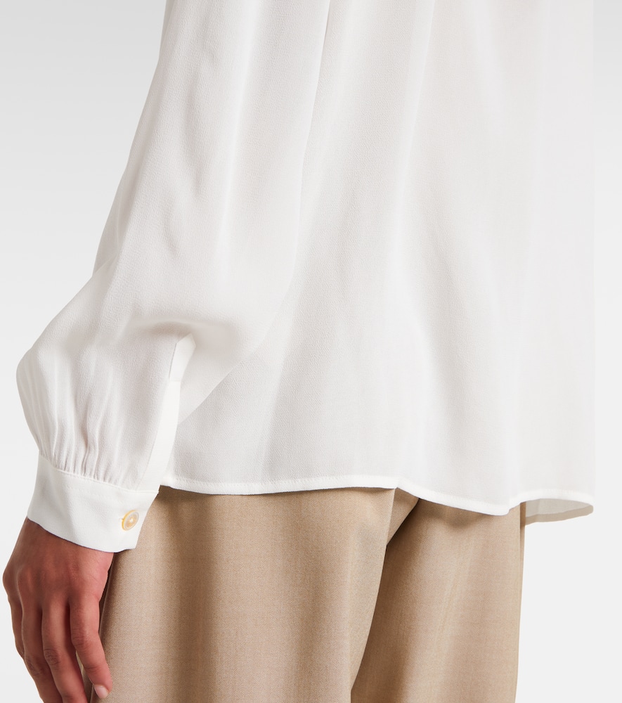 Tie-neck georgette blouse