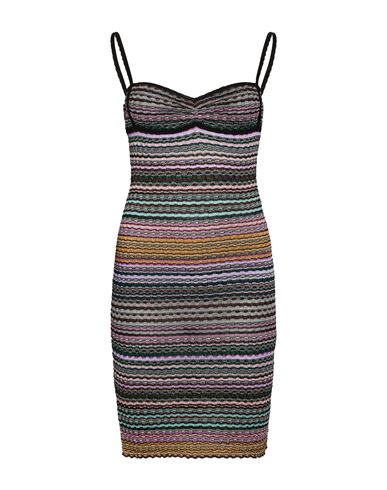 Woman Mini dress Green Size 4 Viscose, Metal fiber, Polyamide, Elastane