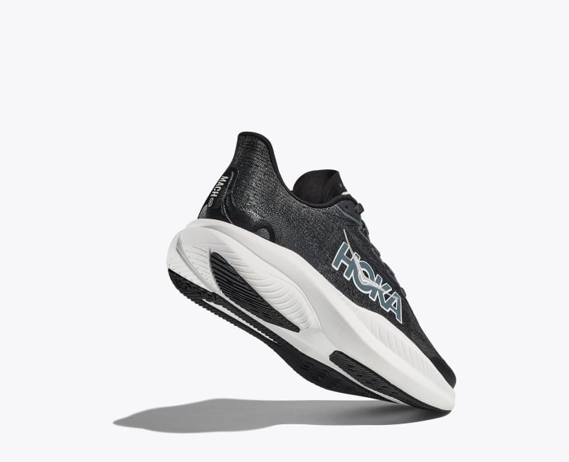 HOKA Mach 6 Shoes in Black/White