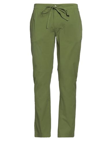 Man Pants Green Size 31 Cotton, Elastane