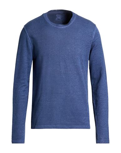Man Sweater Navy Size S Linen, Cotton, Elastane