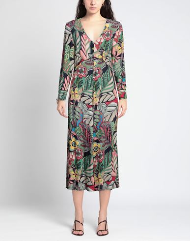 Woman Midi dress Green Size 12 Viscose