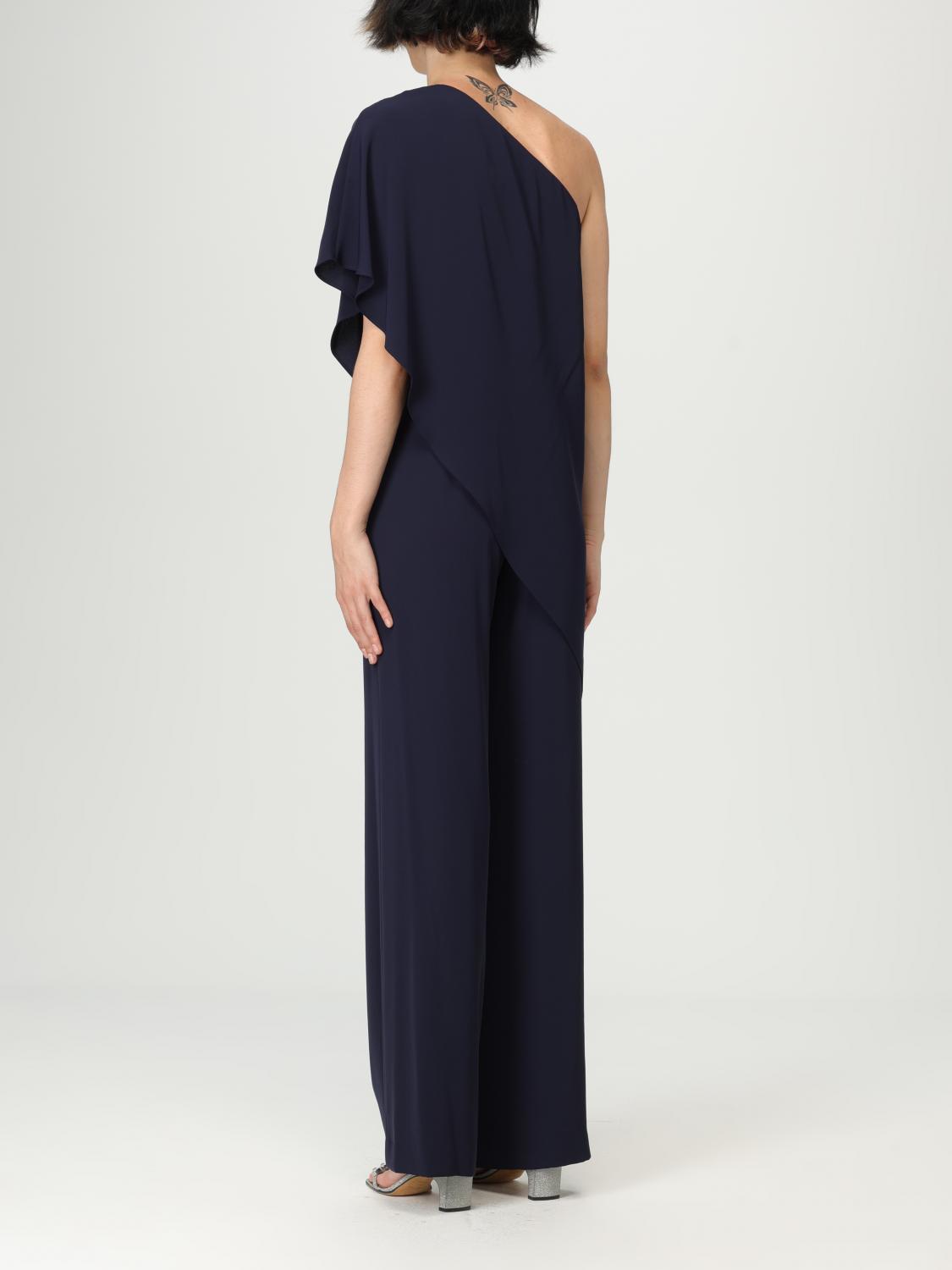 Draped cape jumpsuit - Orange