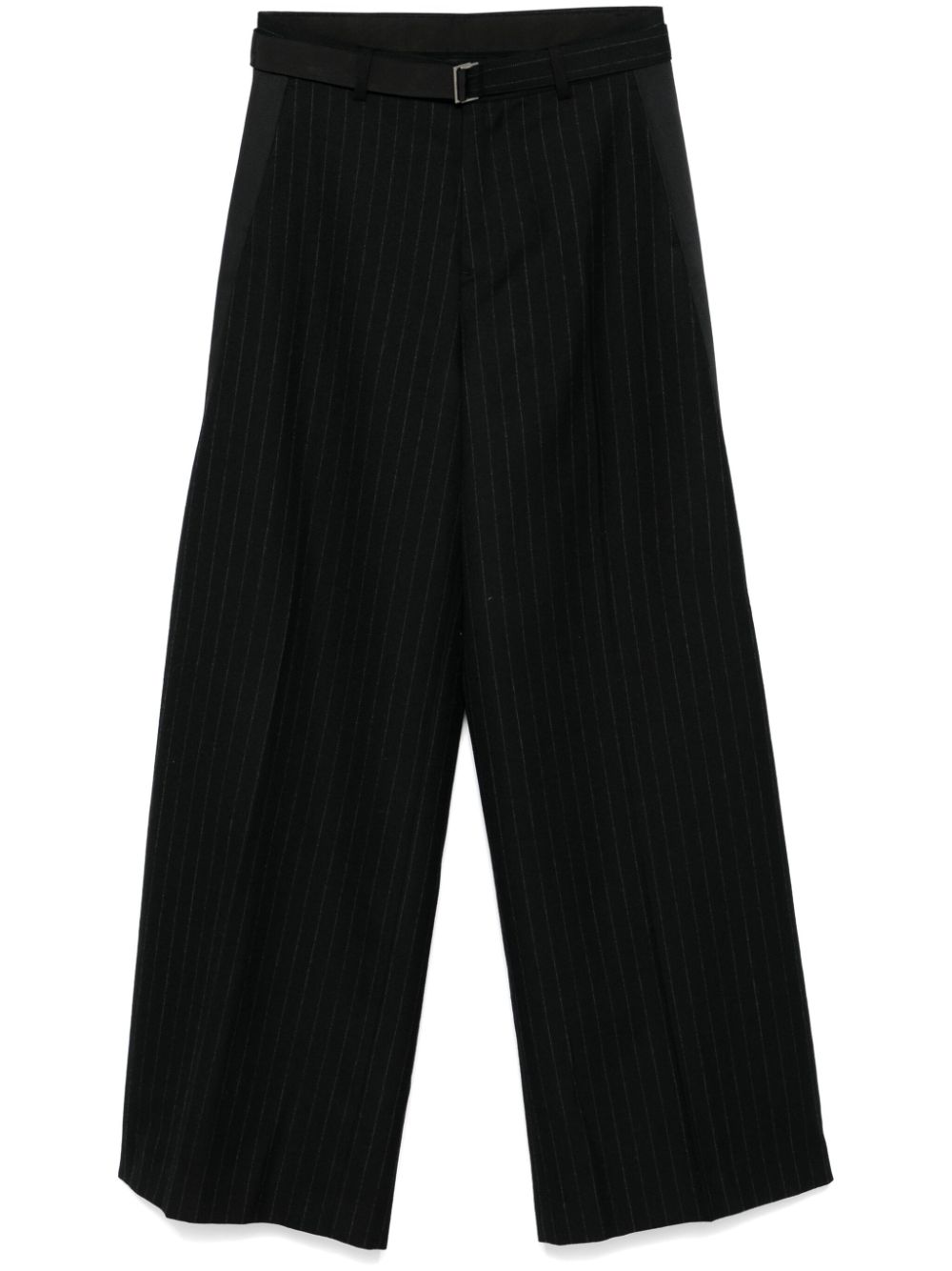 Pinstriped trousers - Black