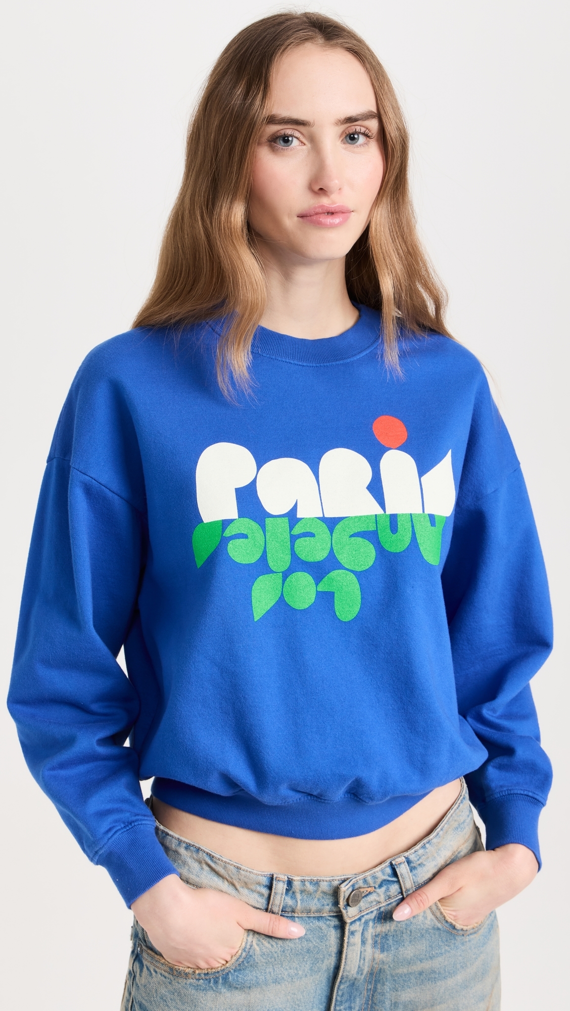 Le Drop Sweatshirt Lapis w/ Cream
