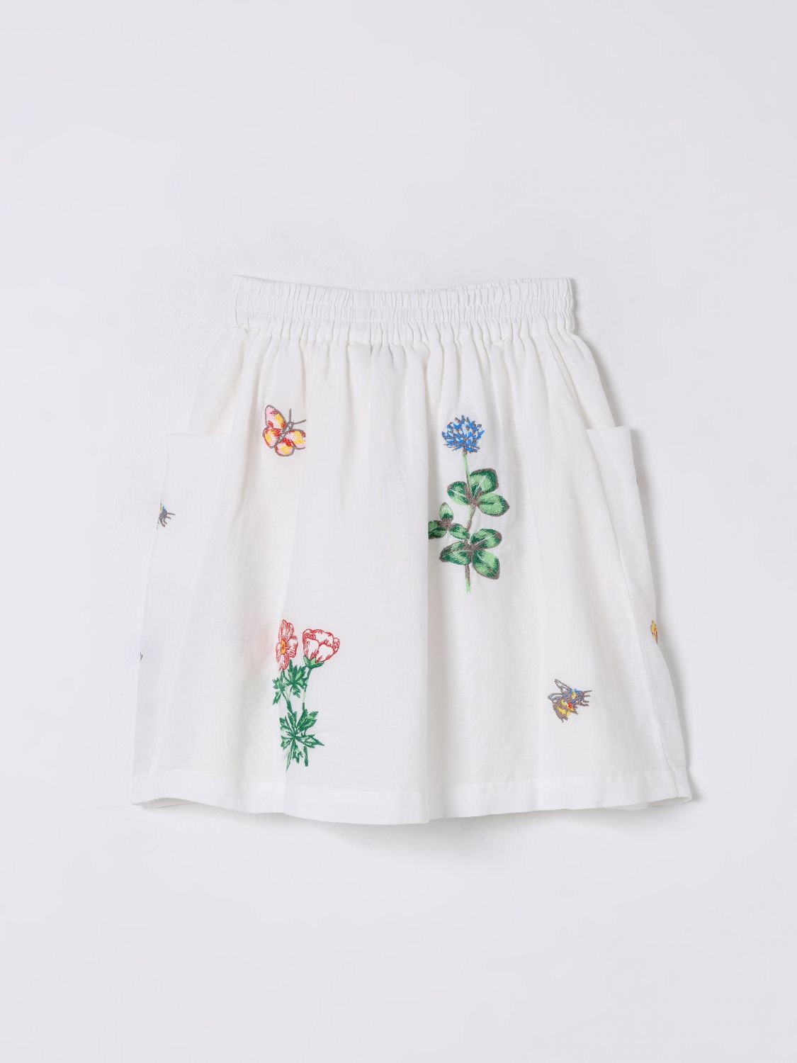 Stella McCartney Kids embroidered mini skirt - White