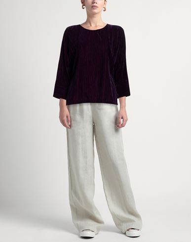 Woman Top Dark purple Size 6 Polyester