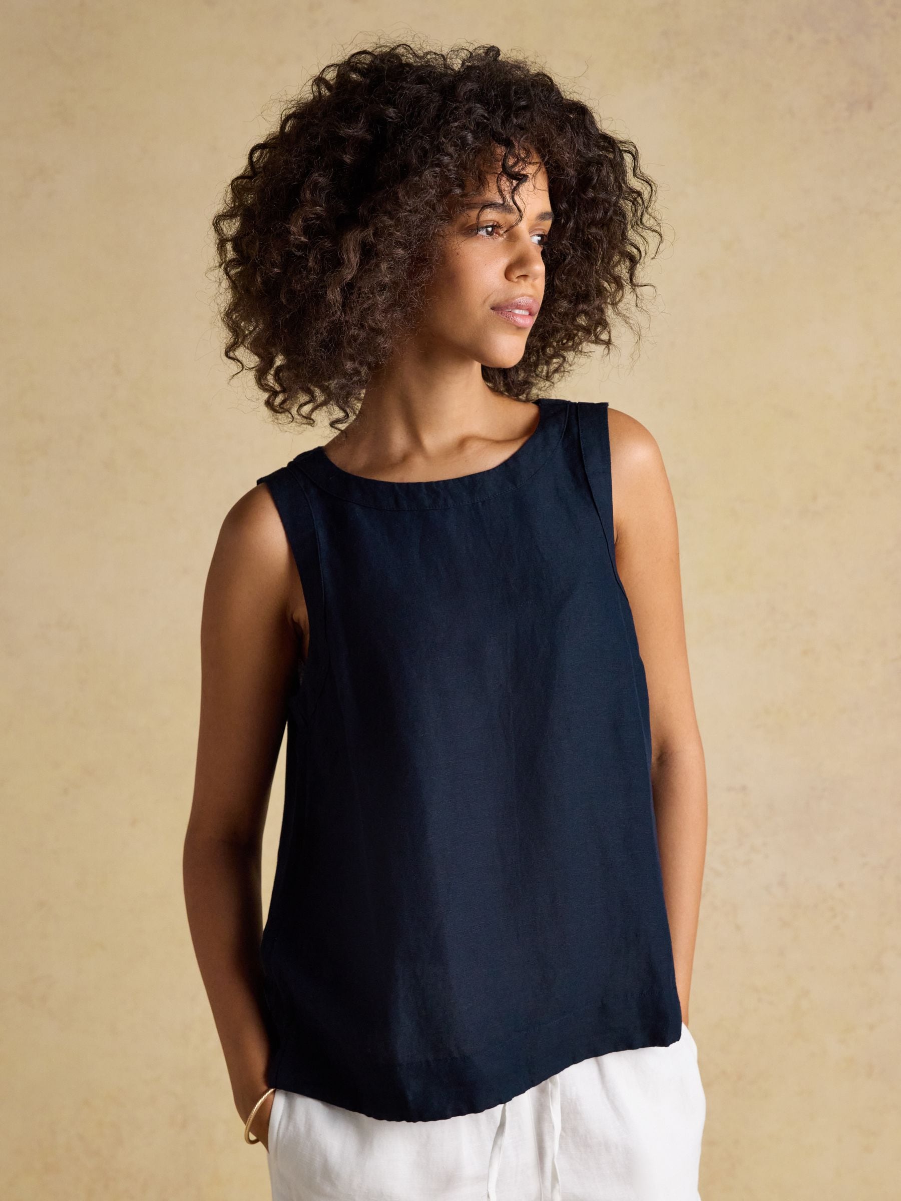Cove Navy Sleeveless Top