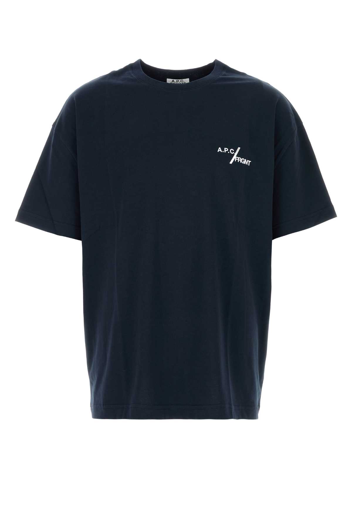 Navy Blue Cotton A. p.c. X Frgmt T-Shirt Darknavy Exterior - Men