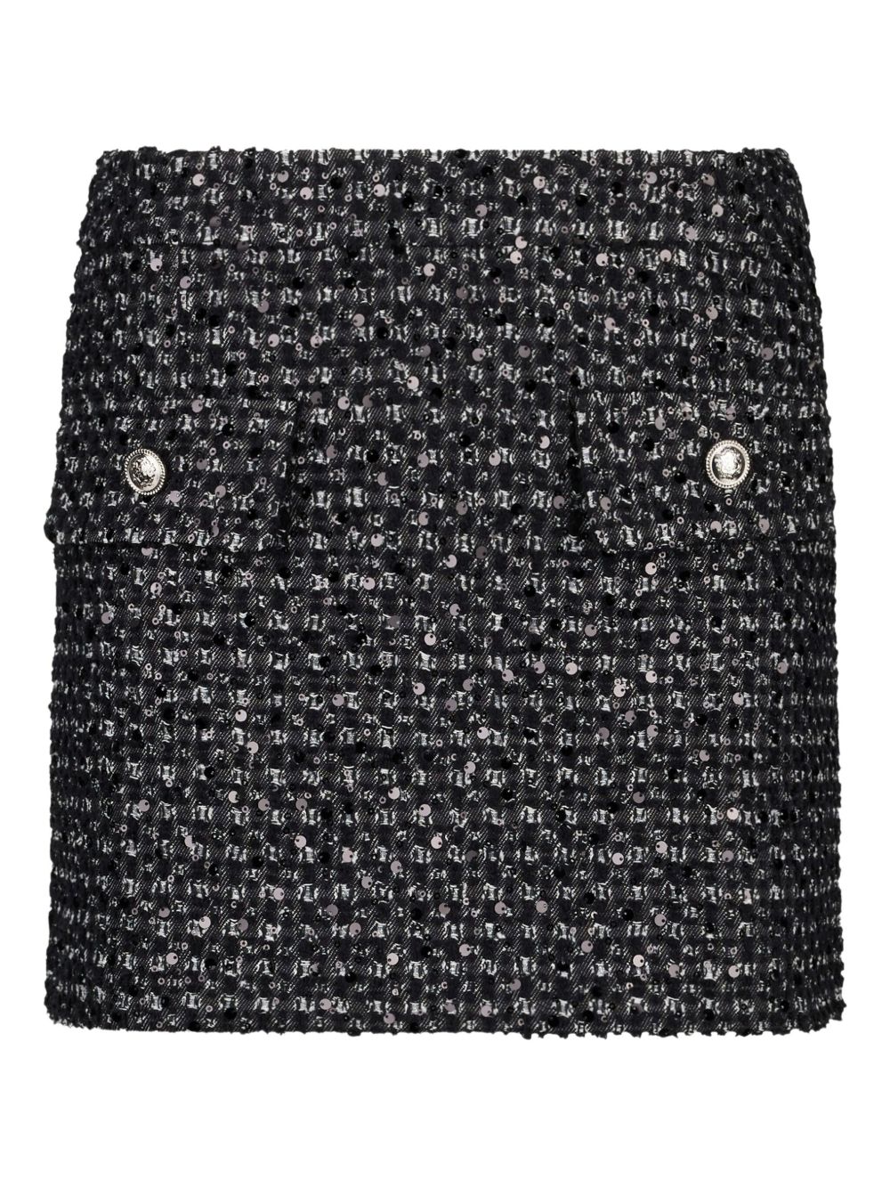 Bouclé mini skirt - Black