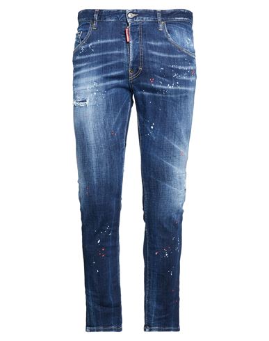 Man Jeans Blue Size 34 Cotton, Elastane